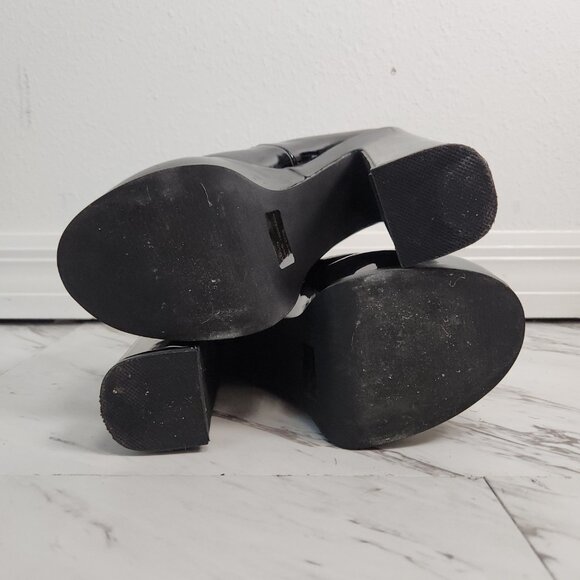 BLACK TAMSIN PLATFORM HEELS - LEMON DROP BY PRIVILEGED - Picture 4 of 4